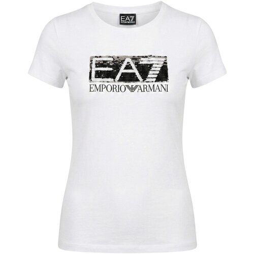 Ea7 Emporio Armani Majice s kratkimi rokavi 7W001093 AF10373 Bela Slike