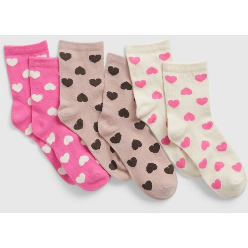 GAP Children's socks with pattern, 3 pairs - Girls Slike