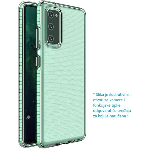 Spring Case prozirna zaštitna gel maska sa okvirom u boji za Samsung Galaxy A12 / Galaxy M12 mint Cene