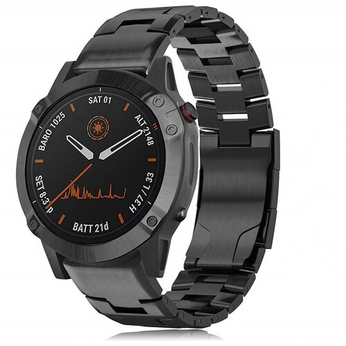 INF Titanov pa&scaron;ček za uro Garmin Fenix 7X/6X/5X - hitra sprostitev, 26 mm, črna, (22108791) Cene