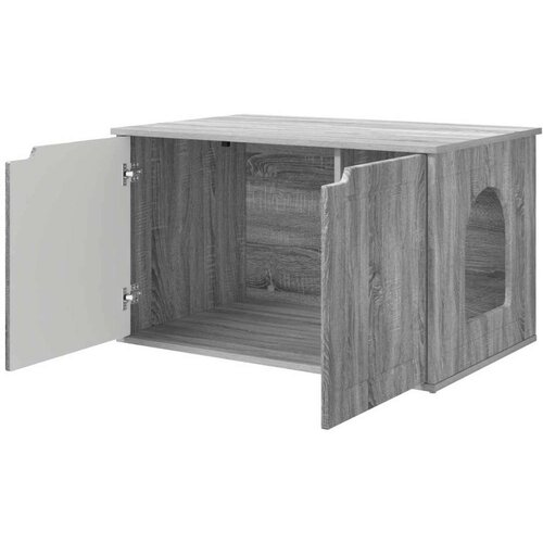  Mačja Kuća Siva Sonoma 85 x 55 x 53 5 cm Konstruirano drvo Slike
