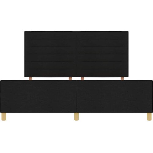  Krevetna konstrukcija s uzglavljem Crna 180 x 200 cm tkanina Slike