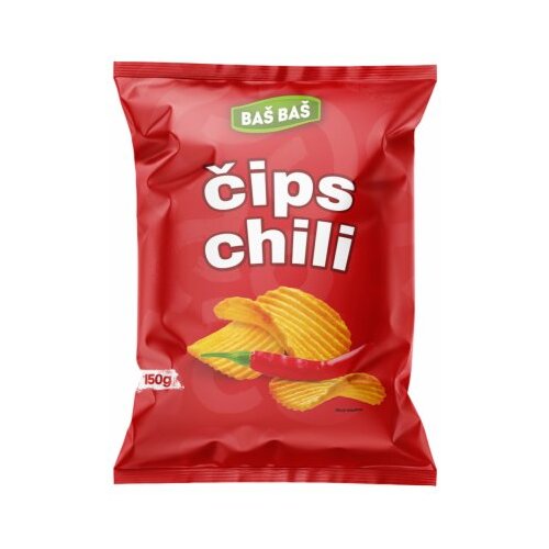 Ba&amp;scaron; Ba&amp;scaron; ČIPS REBRASTI CLASSIC ČILI 150G Slike
