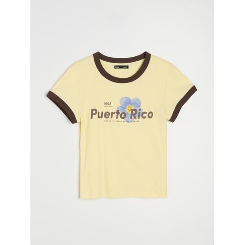 Sinsay Pamučna majica s natpisom Puerto Rico Slike