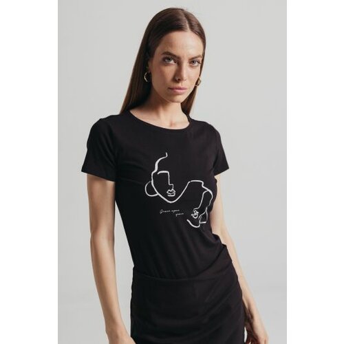 Legendww ženska majica u crnoj boji sa printom devojke 7041-9566-06 Slike