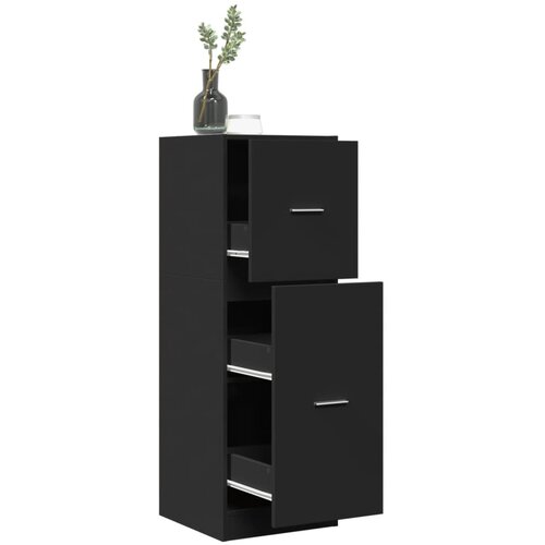 Ormarić za lijekove crni 40x41x118 cm konstruirano drvo Cene