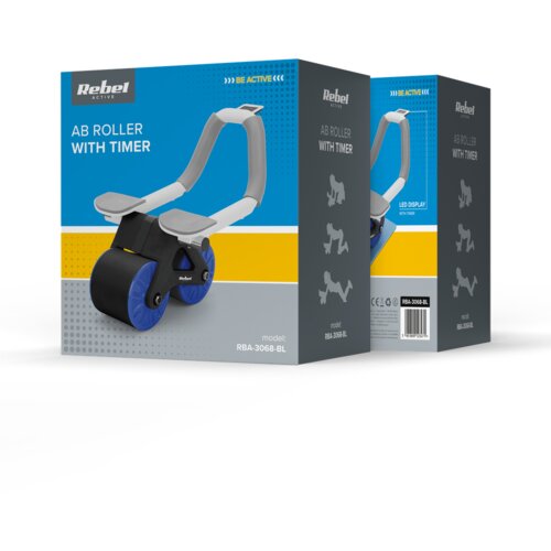 Rebel ACTIVE Dupli točak za trbu&amp;scaron;njake AB roller sa tajmerom crno-plavi RBA-3068-BL Slike
