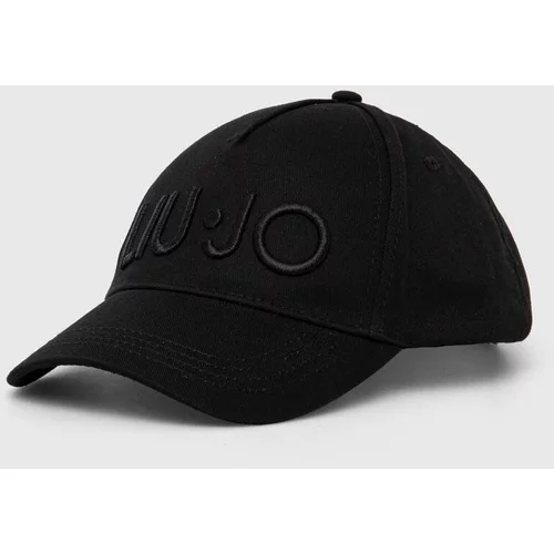 Liu Jo Bombažna bejzbolska kapa črna barva