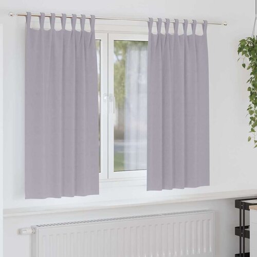  Zavjese sa zavjesama 2 pcs Metalna siva Poliester Cijene