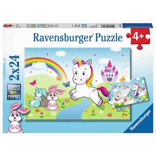 Ravensburger 2x24 delna sestavljanka mali otroški samorog in prijatelji 078288 Cene