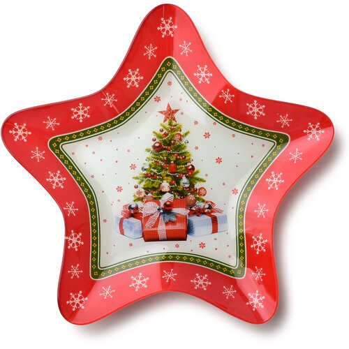 Mondex Skleda steklo Allesken Santa Lila 31.4x31.4x3.8 večbarvna 1kos, (5000349967) Slike