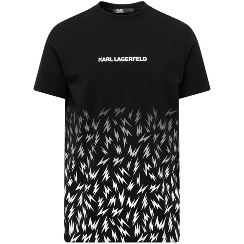 Karl Lagerfeld Majica svijetlosiva / crna / bijela