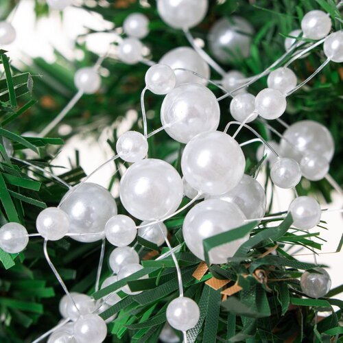  Perlice od umjetnih bisera 10+5 mm, bijele boje, 5m Slike