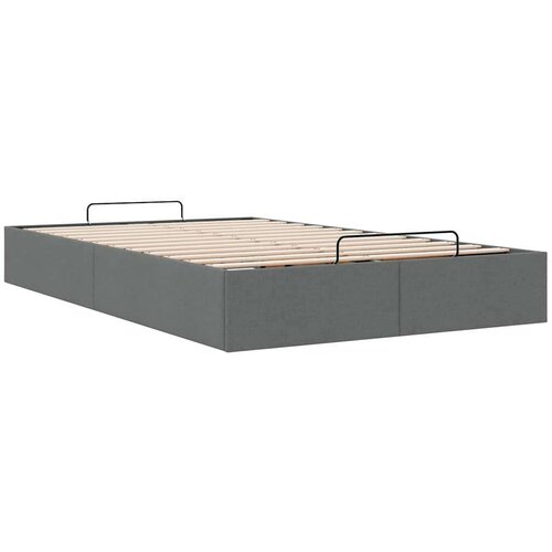 VidaXL okvir za krevet bez madraca tamnosivi 120x190 cm od tkanine Slike