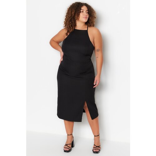 Trendyol Curve Plus Size Dress - Black - Bodycon Slike