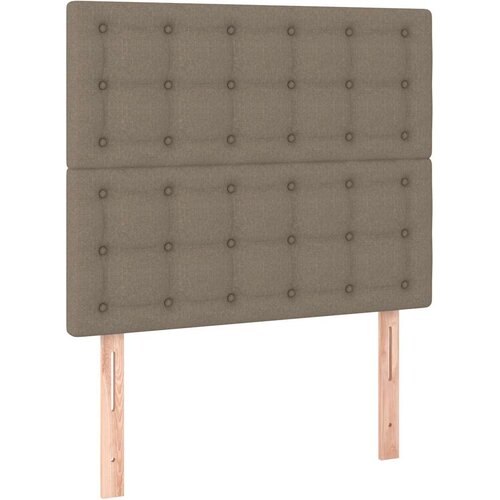 s oprugama i madracem LED smeđesivi 120x190cm od tkanine Slike