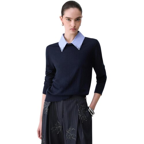 Liu Jo Puloverji SWEATER WF6452 MA16R Modra Slike