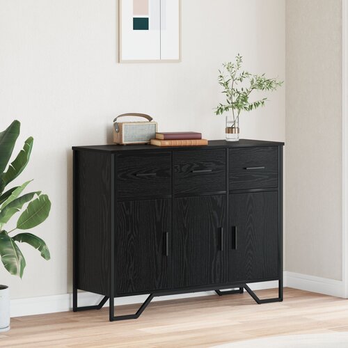 vidaXL Konzola Crni Hrast 97x32.5x74.5 cm Konstruirano drvo Cijene