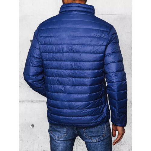 DStreet Men's Transient Blue Quilted Jacket Slike