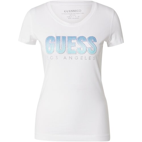 Guess Majica svijetloplava / srebro / bijela Slike