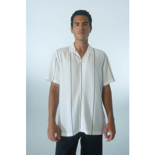 Defacto Regular Fit Viscose Printed Short Sleeve Shirt Cene