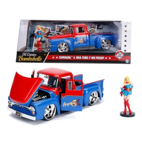 Jada Toys dc comics bombshells - supergirl: 1956 ford F-100 pickup metalni auto model 1/24 - simba toys Cijene