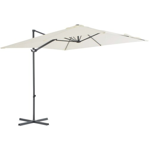 vidaXL Previsni senčnik z jeklenim drogom 250x250 cm peščen, (20610524) Cene