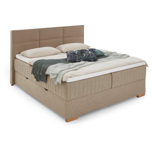 Meise M&amp;ouml;bel Bež boxspring krevet s prostorom za pohranu 160x200 cm Tambo &amp;ndash; Slike