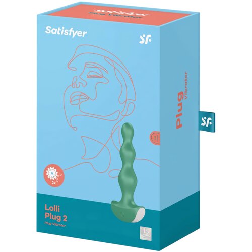 Satisfyer vibracijski analni čep satisfyer lolli plug 2, zelen Slike