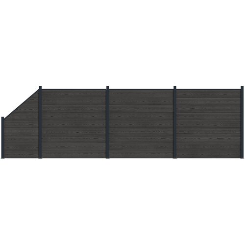 vidaXL Plo&scaron;ča ograje 4 pcs WPC in aluminij Črna, (5000249571) Cene