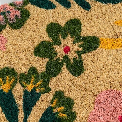Casa Selecci&amp;oacute;n Predpražnik iz kokosovih vlaken 40x60 cm Flora &amp;ndash; Slike