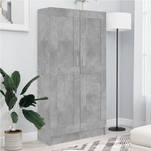 Furnova Knjižna omara betonsko siva 82,5x30,5x150 cm inženirski les, (21950927) Slike