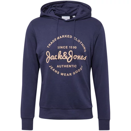 Jack & Jones Sweater majica 'FOREST' mornarsko plava / marelica