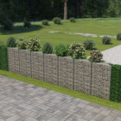vidaXL Gabionski zid od pocinčanog čelika 450 x 30 x 100 cm Cijene