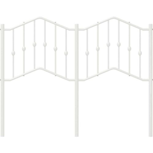  Metalno uzglavlje bijelo 120 cm Slike