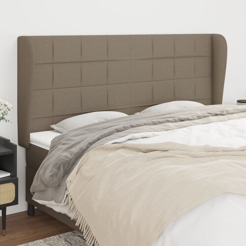 vidaXL Uzglavlje s ušima smeđesivi 183x23x118/128 cm od tkanine Cijene