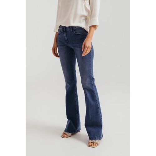 Legendww ženske   slim fit farmerke sa flare nogavicama u plavoj boji -model 201 .201-8213-m1 Cene