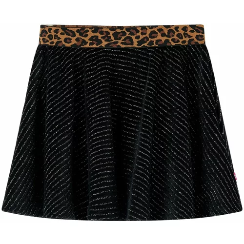  Dječja suknja s uzorkom leoparda na pojasu crna 104