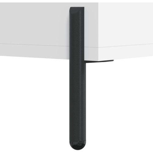 vidaXL Klubska mizica bela 90x50x40 inženirski les Cene