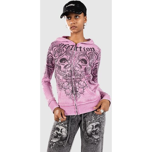 Affliction Forgotten Burnout Zip Hoodie pink burnout wash Cijene