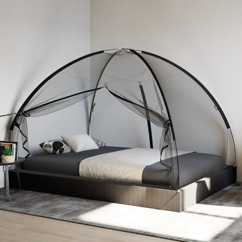 vidaXL Komarnik Mongolia s vratima 220 mrežasti crni 200x150x140 cm Cijene