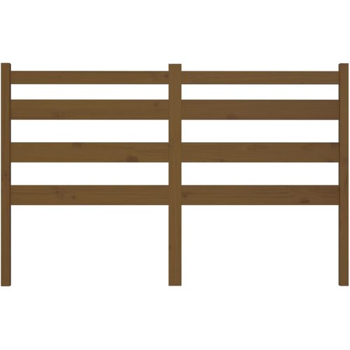  Uzglavlje za krevet boja meda 126 x 4 x 100 cm masivna borovina Slike