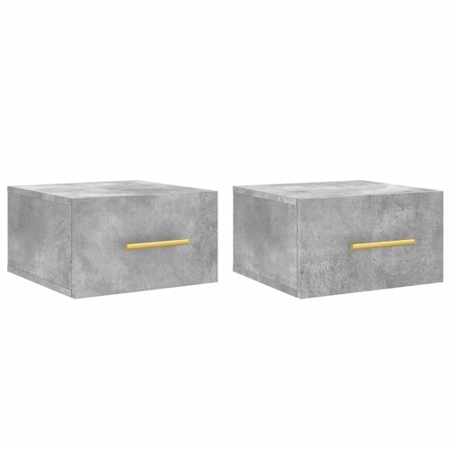 Maison Chic Stenski Dvo delni komplet Nočne omarice - Nočne mize betonsko siva 35x35x20 cm, (21690124) Cene