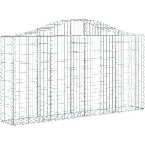  Lučne gabionske ko&amp;scaron;are 2 kom 200x30x100/120cm pocinčano željezo Slike