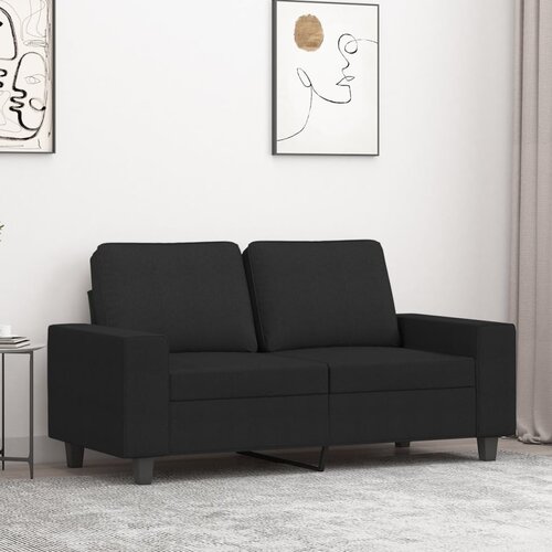 VidaXL Dvosjed od tkanine crni 120 cm Slike