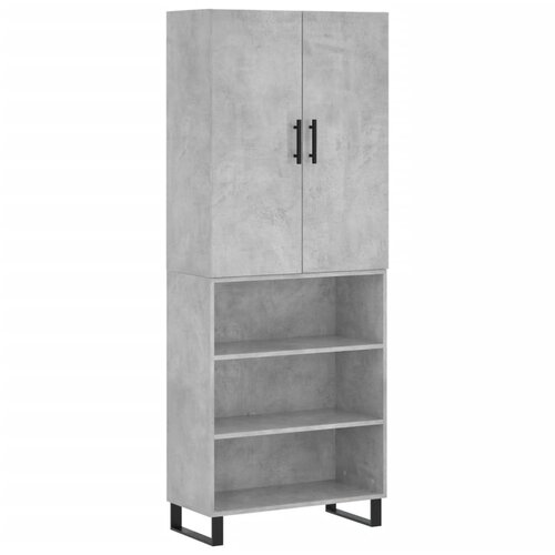 Maison Chic Visoka Komoda - Predalnik betonsko siva 69,5x34x180 cm inženirski les, (21721017) Cene