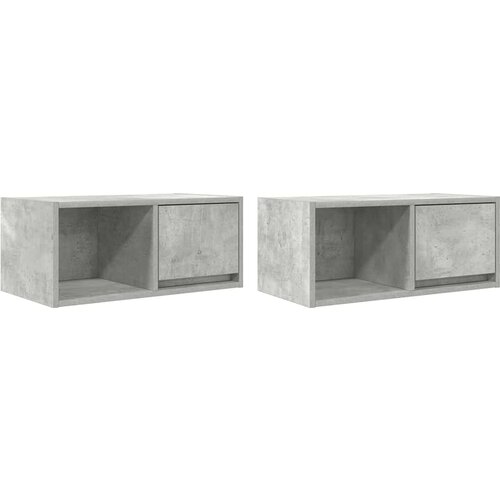 vidaXL TV omarica 2 kosa betonsko siva 60x31x25,5 cm inženirski les, (21829827) Cene