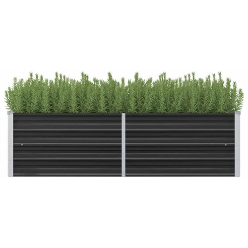 VidaXL Visoka greda antracitna 160x40x45 cm pocinkano jeklo, (20618665) Slike
