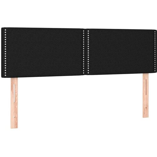  Uzglavlje crno 144x5x78/88 cm od tkanine Slike