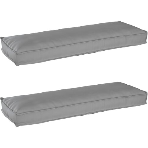 VidaXL Blazine za palete za klop 2 kosa Siva 120x40x8 cm Oxford tkanina Slike
